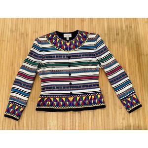 PAPELL 100% SILK JACKET - PETITES Women’s Size 4 1980'S Vintage